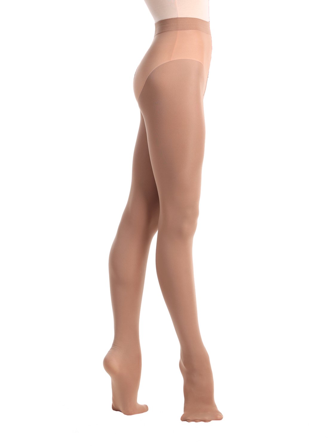 Tan tights with closed leg 40 DEN